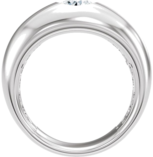Sužadėtuvių Žiedas „Solitaire“ 14k white gold Round 6.5mm (2)
