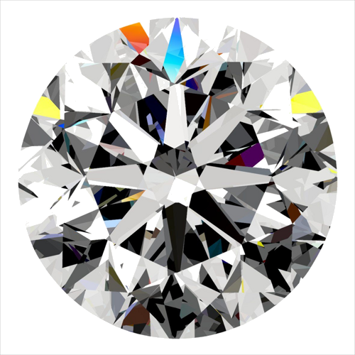 0.4 carat G-VS2 GD cut Natūralus Round Deimantas (1)