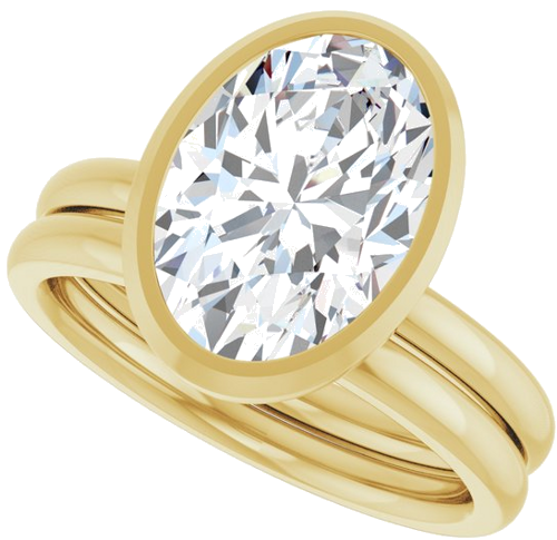 Sužadėtuvių Žiedas „Bezel-Set Solitaire“ 14k yellow gold Oval 11.5mm x 8mm (10)