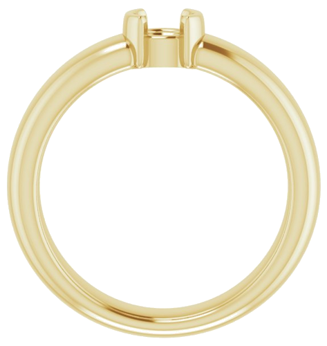 Sužadėtuvių Žiedas „Half-Bezel Solitaire“ 14k yellow gold Round 4.4mm (2)