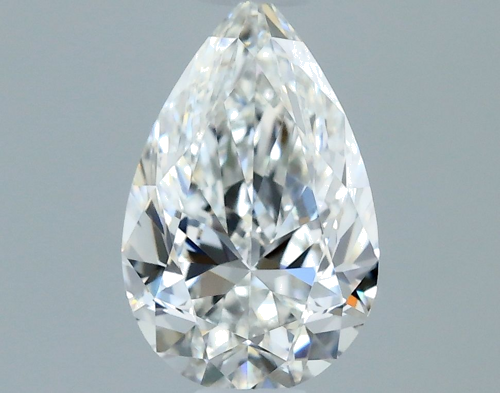 0.55 carat F-VVS1 Natūralus Pear Deimantas (1)