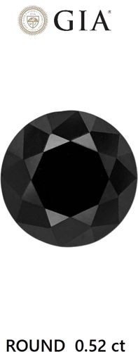 0.52 carat Fancy Black-VVS2 Excellent cut Natūralus Round Deimantas (1)