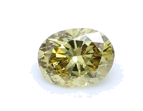 0.24 carat Fancy Deep Brownish Greenish Yellow-SI2 Natūralus Oval Deimantas (1)