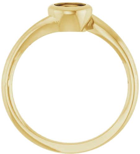 Sužadėtuvių Žiedas „Bezel-Set Solitaire“ 14k yellow gold Round 5.8mm (2)