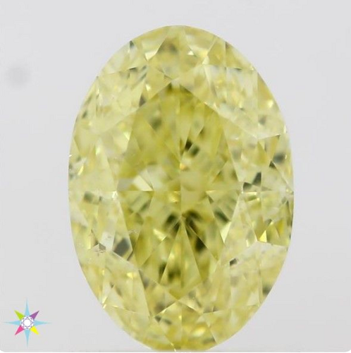 1.0 carat Fancy Intense  Yellow-SI1 Natūralus Oval Deimantas (1)