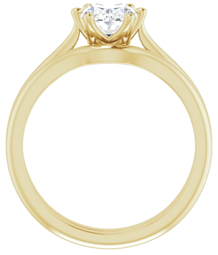 Sužadėtuvių Žiedas „Solitaire“ 14k yellow gold Oval 8mm x 6mm (7)
