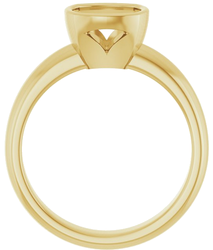 Sužadėtuvių Žiedas „Bezel-Set Solitaire“ 14k yellow gold Cushion 7mm (2)