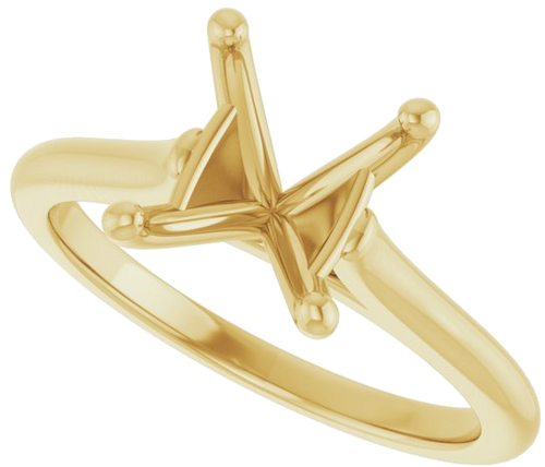 14K Yellow 10x8 mm Oval Solitaire Engagement Ring Mounting (5)