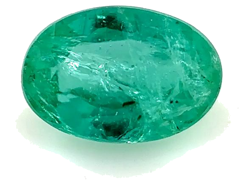 0.48 carat GREEN Oval Smaragdas (1)