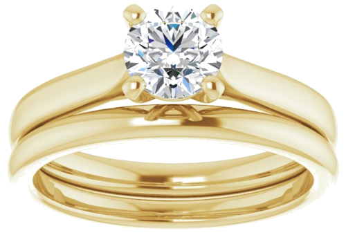 14K Yellow 5.5 mm Round Engagement Ring Mounting (8)