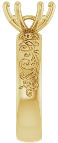 Sužadėtuvių Žiedas „Solitaire“ 585 Geltonojo Aukso Round 8mm (4)