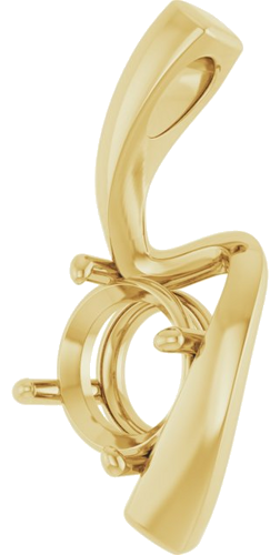 Pakabukas „Solitaire Freeform“ 14k yellow gold Round 7.4mm (2)