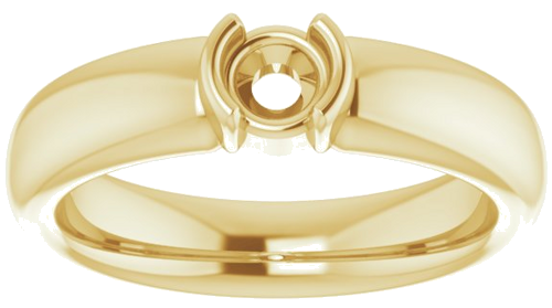 Sužadėtuvių Žiedas „Half-Bezel Solitaire“ 14k yellow gold Round 4.4mm (3)