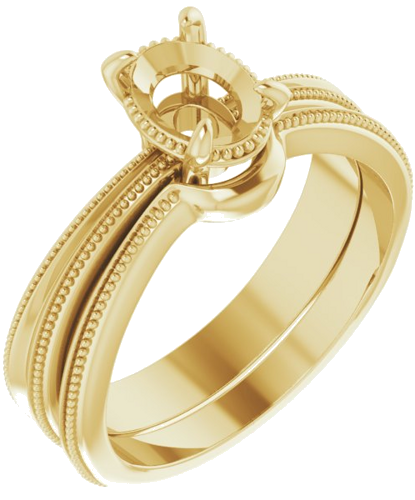 Sužadėtuvių Žiedas „Solitaire“ 585 Geltonojo Aukso Oval 8mm x 6mm (6)