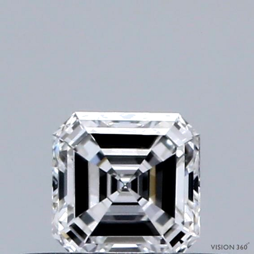 0.3 carat F-VVS2 Natūralus Asscher Deimantas (1)