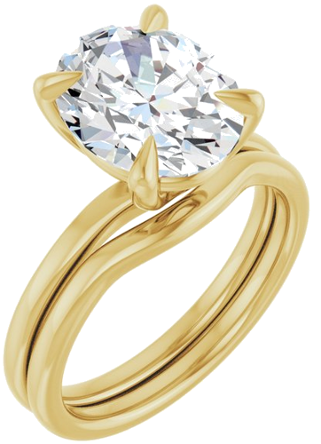 Sužadėtuvių Žiedas 14k yellow gold Oval 11mm x 9mm (6)