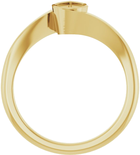 Sužadėtuvių Žiedas „Half-Bezel Solitaire“ 14k yellow gold Pear 6.5mm x 4.5mm (2)