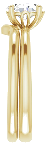 14K Yellow 7x5 mm Oval Solitaire Engagement Ring Mounting (9)