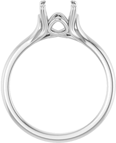 Sužadėtuvių Žiedas „Solitaire“ 14k white gold Cushion 7mm (2)