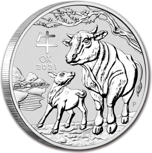 1 oz Год Быка 2021 (Lunar III) Австралия серебряная монета (2)