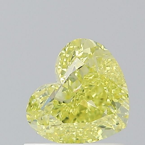 1.0 carat Fancy Intense Yellow-SI1 Natūralus Heart Deimantas (1)