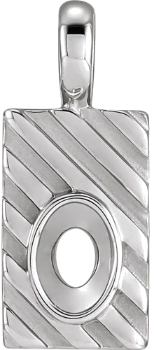 Pakabukas „Grooved Bezel-Set“ 925 Sidabro Oval 6mm x 4mm (1)