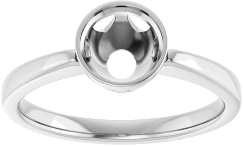 Sužadėtuvių Žiedas „Bezel-Set Solitaire“ 585 Baltojo Aukso Round 6.5mm (3)