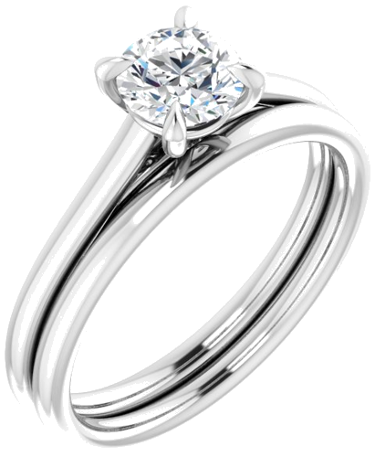 Sužadėtuvių Žiedas „Claw-Prong Solitaire“ 950 Platinos Round 5.5mm (6)
