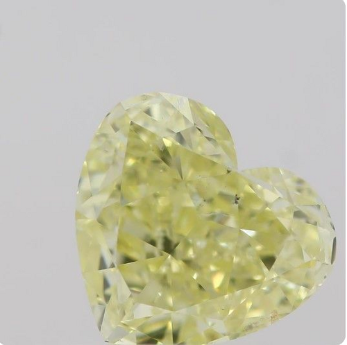 1.0 carat Fancy  Yellow-SI1 Natūralus Heart Deimantas (1)