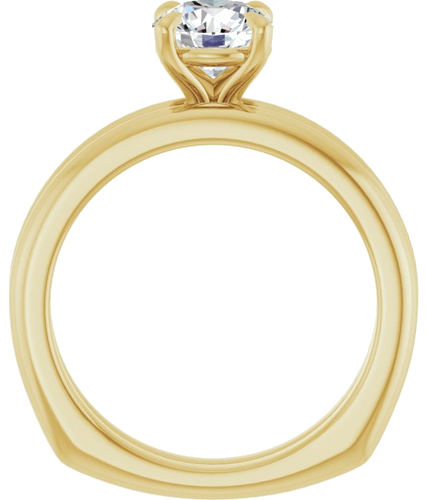 Sužadėtuvių Žiedas „Claw-Prong Euro Shank“ 14k yellow gold Round 6.5mm (7)