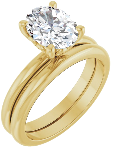 Sužadėtuvių Žiedas „Solitaire“ 14k yellow gold Oval 9mm x 7mm (6)