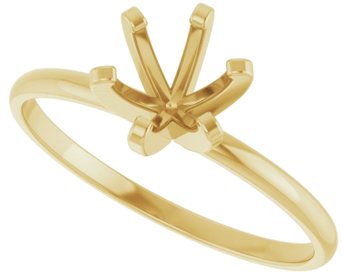 Sužadėtuvių Žiedas „Solitaire“ 14k yellow gold Round 5.8mm (5)