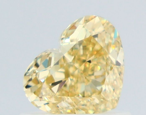 0.81 carat Fancy Yellow-VVS1 Natūralus Heart Deimantas (1)