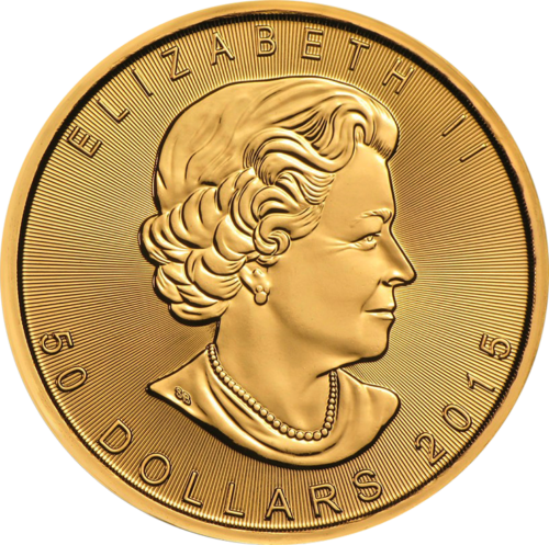 1 oz Кленовый лист Канада золотая монета (разные годы выпуска) (4)