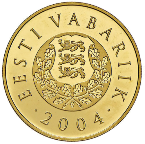 2004 Естония Златна монета от 100 крони Олимпийски игри (1)