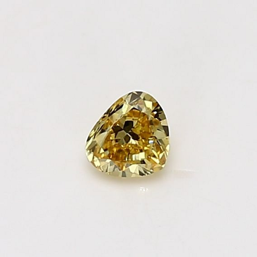 0.23 carat Fancy Vivid Yellow-VS1 Natūralus Heart Deimantas (1)