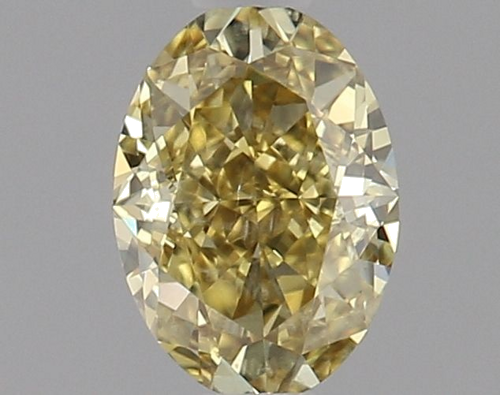 0.5 carat Fancy Deep Yellow-SI1 Natūralus Oval Deimantas (1)