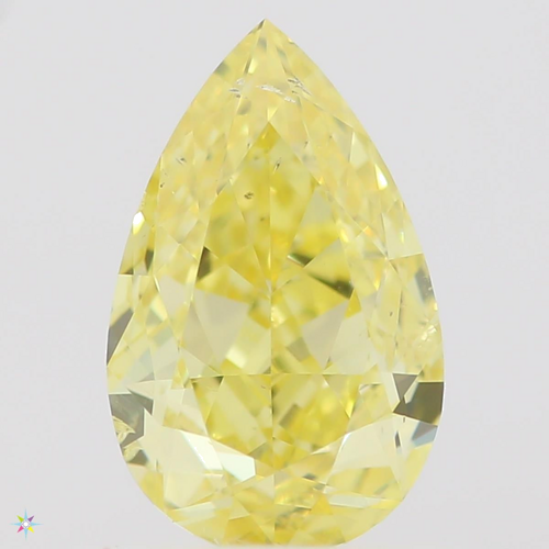 0.5 carat Fancy  Yellow-VVS1 Natūralus Oval Deimantas (1)