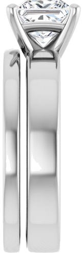 Sužadėtuvių Žiedas „Solitaire“ 585 Baltojo Aukso Square 6mm (9)