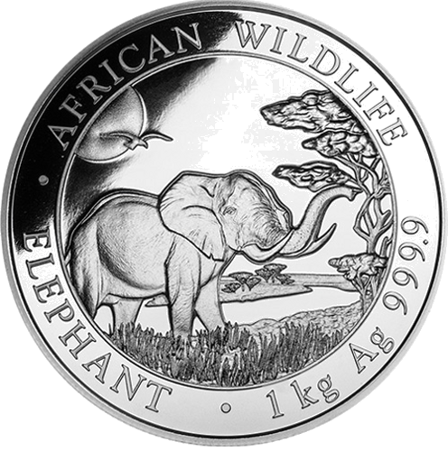 1 kg Elephants 2019 Somalia 2000 Shillings Silver Coin (1)