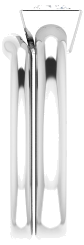 14K White 5 mm Square Engagement Ring Mounting (9)