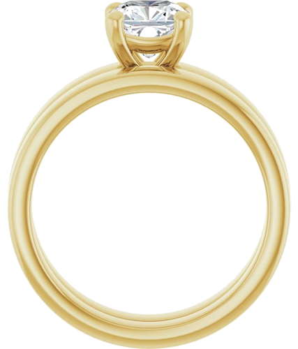 Sužadėtuvių Žiedas „Solitaire“ 14k yellow gold Cushion 6mm (7)