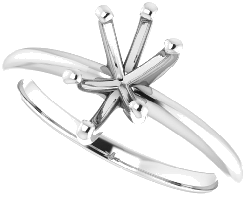 Platinum  9x6 mm Pear Solitaire Engagement Ring Mounting (5)