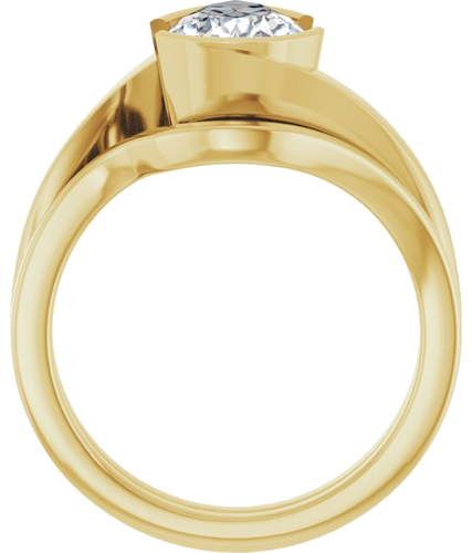 Sužadėtuvių Žiedas „Half-Bezel Solitaire“ 14k yellow gold Pear 11.5mm x 7mm (7)