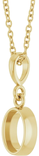 Pakabukas „Bezel-Set Cabochon“ 14k yellow gold Oval 6mm x 4mm (2)