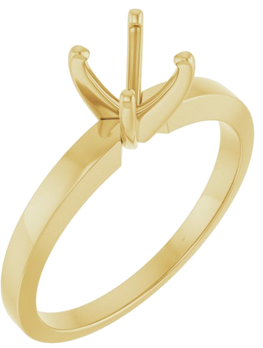 Sužadėtuvių Žiedas „Solitaire“ 14k yellow gold Round 5.4mm x 5.7mm (1)