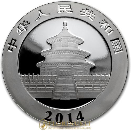 1 oz Панда 2014 Китай 10 юаней серебряная монета (2)