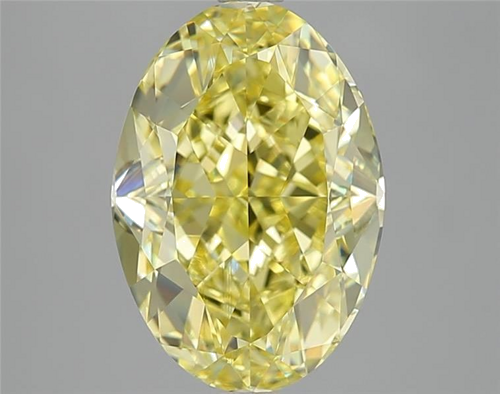 5.02 carat Fancy Intense Yellow-VS1 Natūralus Oval Deimantas (1)