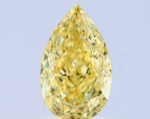 0.6 carat Fancy Intense Yellow-VS1 Natūralus Pear Deimantas (1)