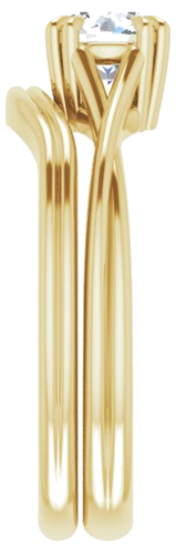 Sužadėtuvių Žiedas „Solitaire“ 585 Geltonojo Aukso Round 5.5mm (9)